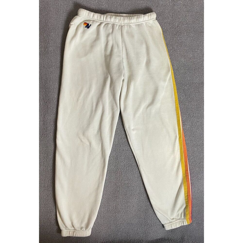 Aviator Nation Cream Sweatpants Streetwear Beach Surf Skate Retro Vintage Style